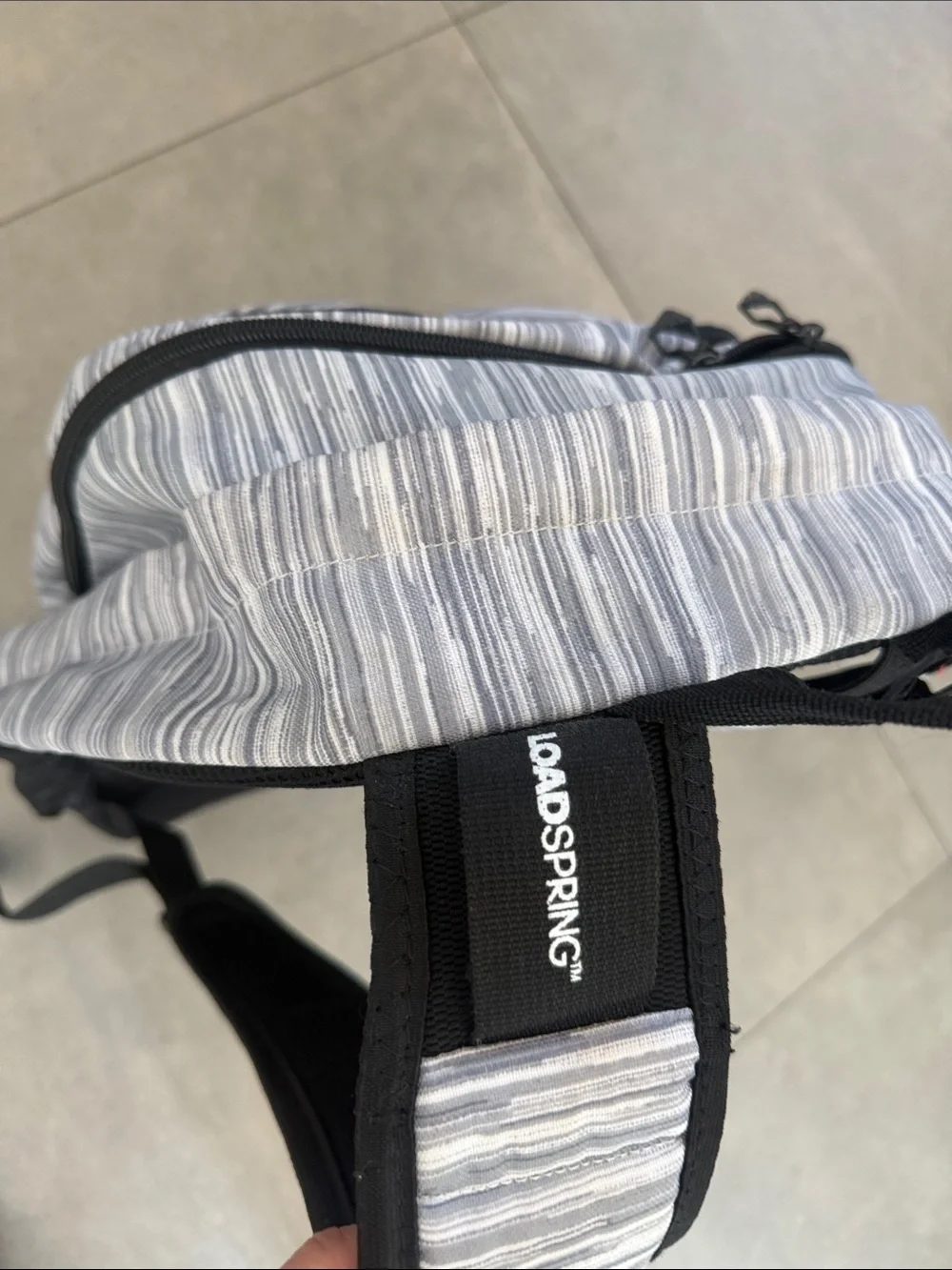 adidas Gray & Black Striped Men's Backpack